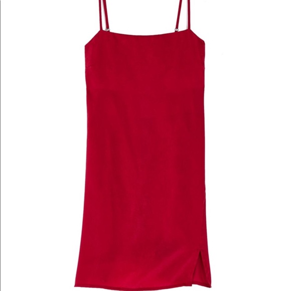 urban outfitters red slip dress - Picture 2 of 2
